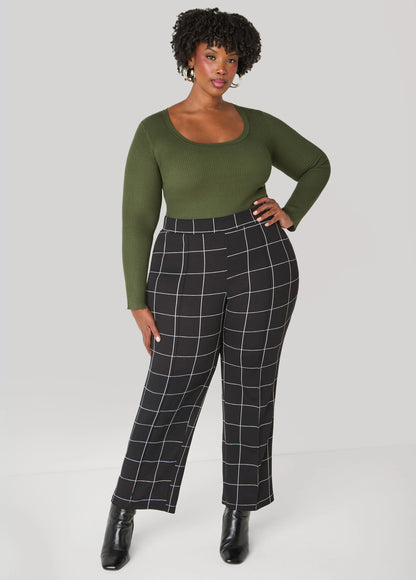 Ribbed Scoop Neck Sweater