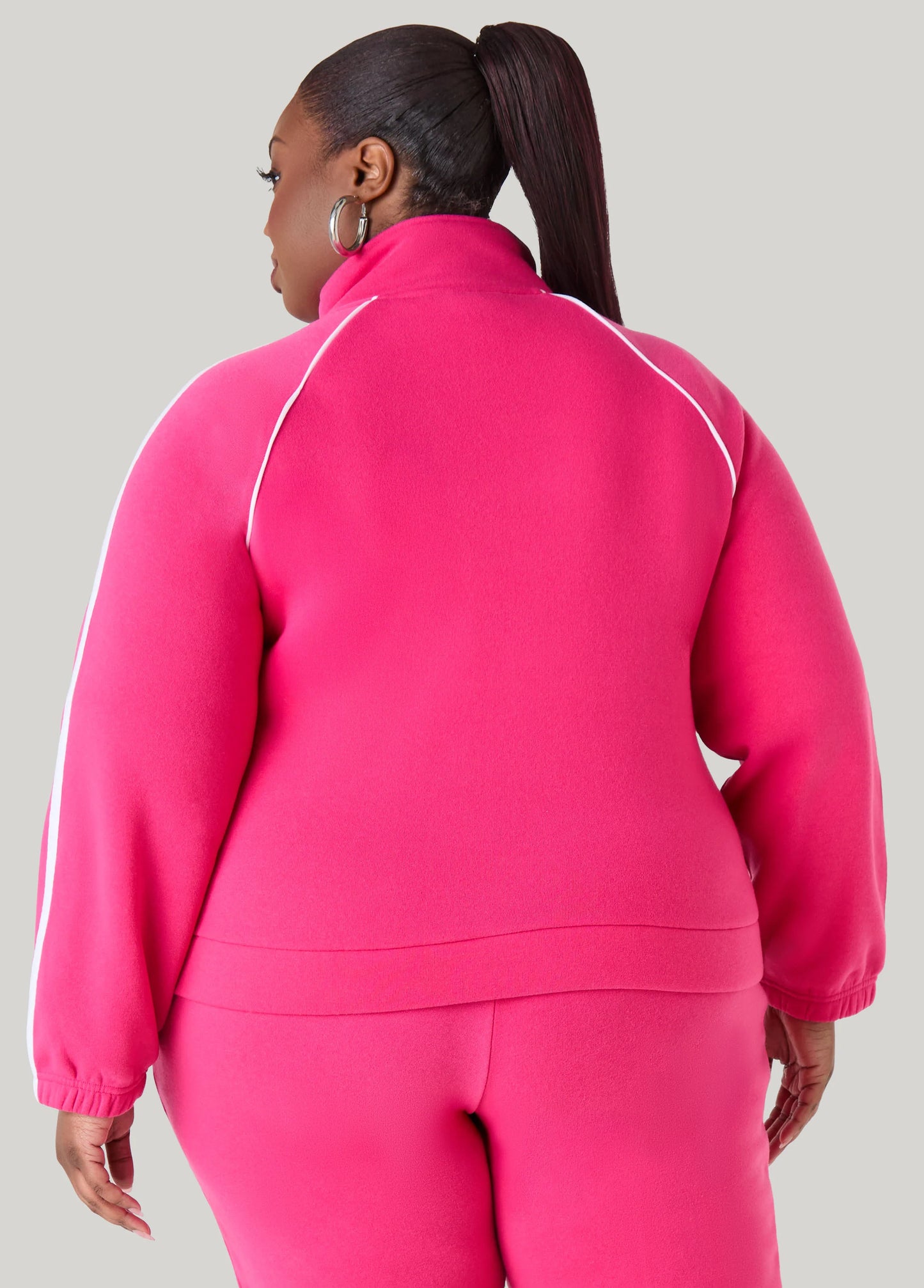 Piped Zip Front Track Jacket