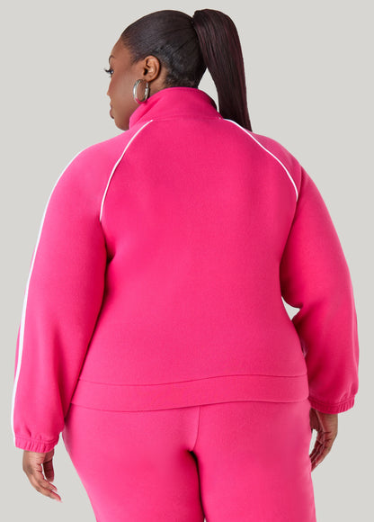 Piped Zip Front Track Jacket