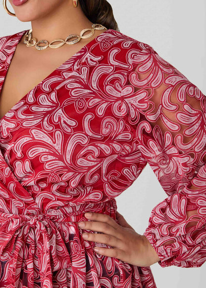 Paisley Faux Wrap Top