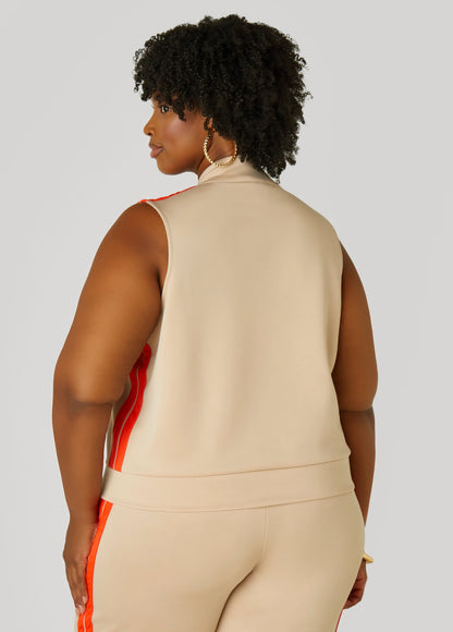 Stripe Trimmed Track Vest