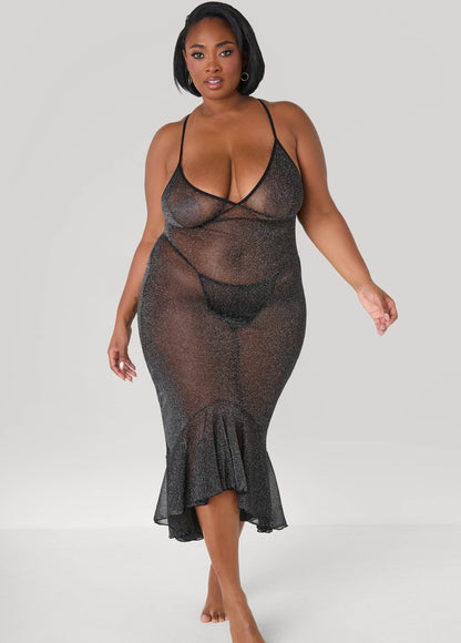 Metallic Mermaid Slip Dress