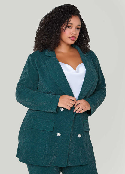 Metallic Boyfriend Blazer
