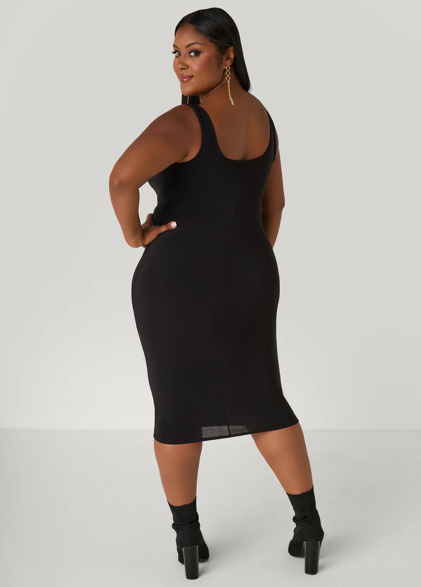Square Neck Midi Tank Dress
