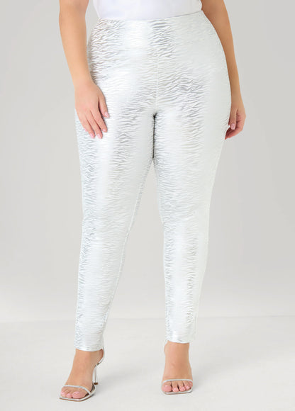 Zebra Metallic Leggings