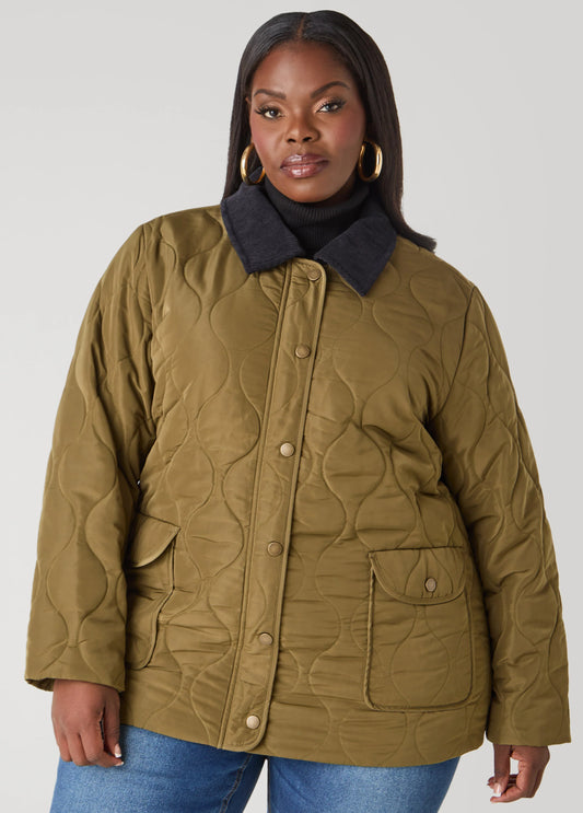 Corduroy Paneled Barn Jacket