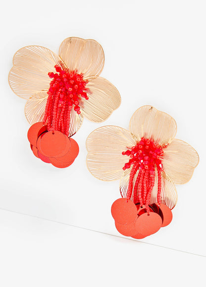 Embellished Flower Earrings