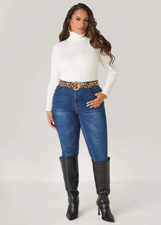 Animal Faux Calf Hair Belt