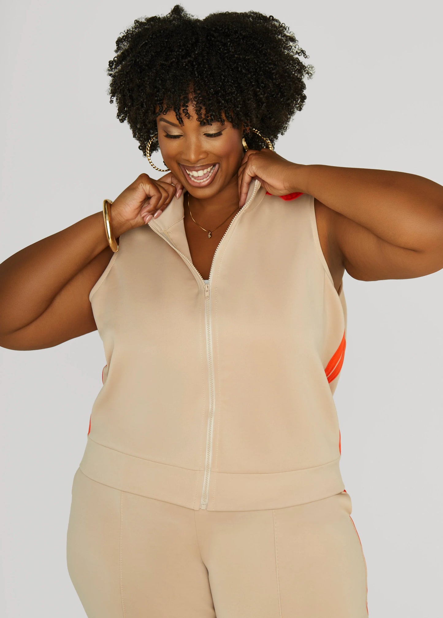 Stripe Trimmed Track Vest