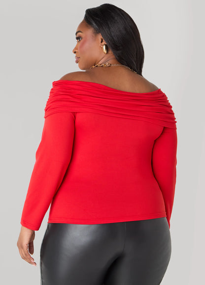 Crisscross Off The Shoulder Top