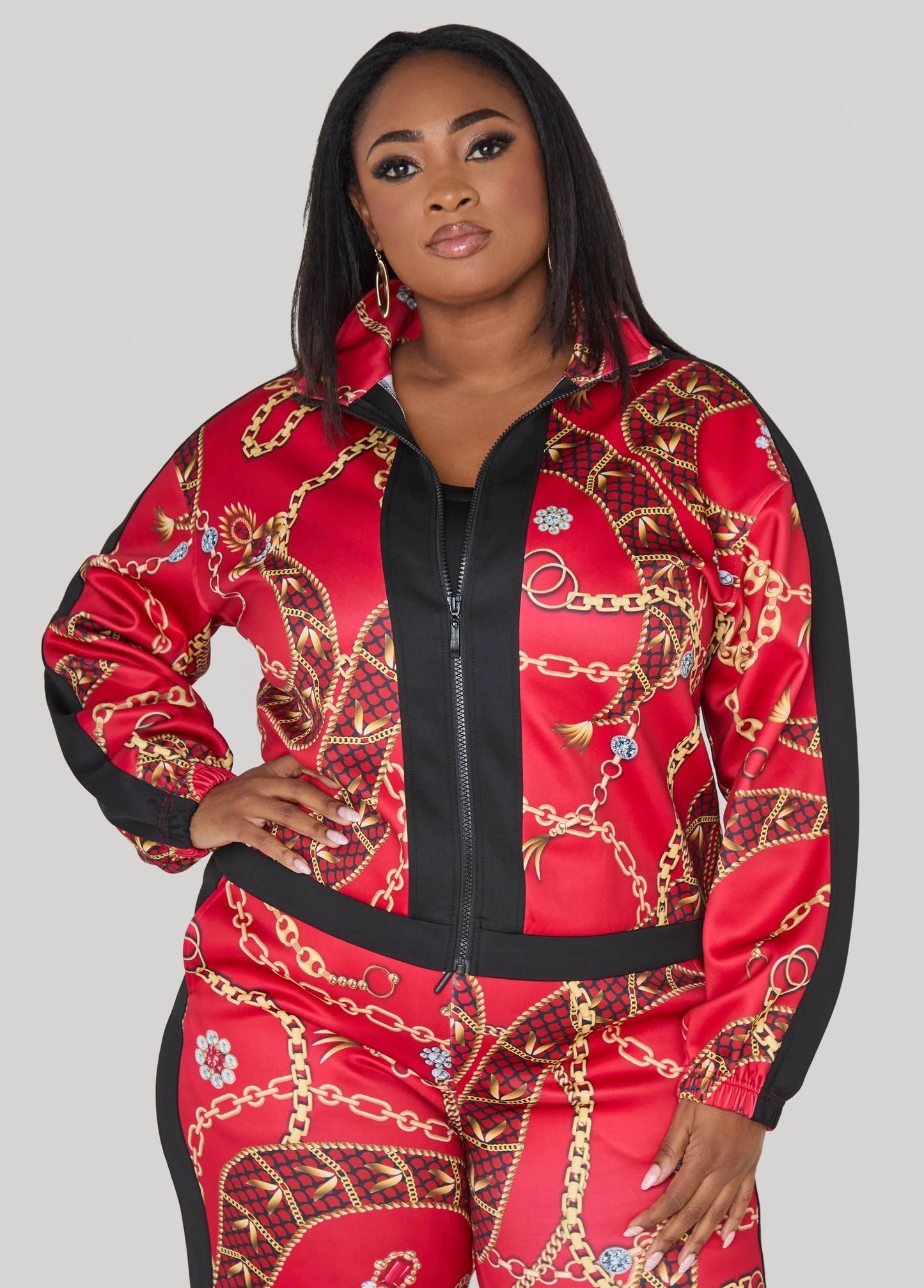 Status Print Track Jacket