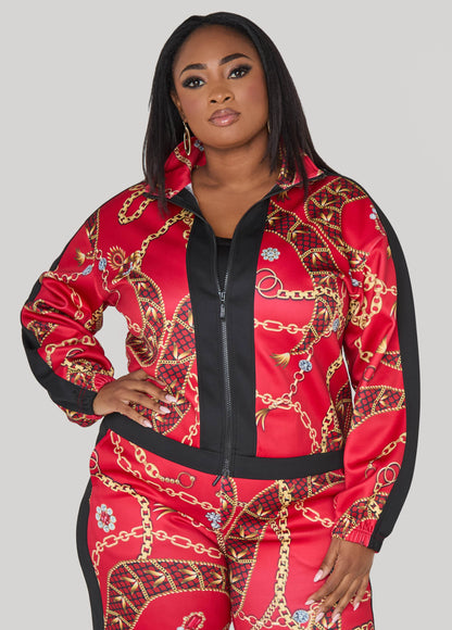 Status Print Track Jacket