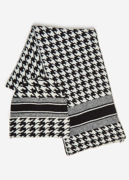 Houndstooth Hat And Scarf Gift Set