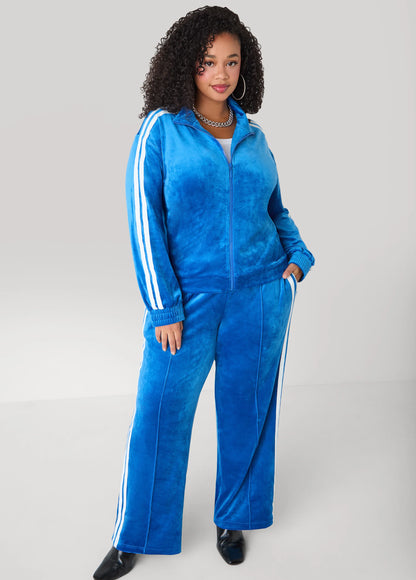 Striped Velour Track Pants