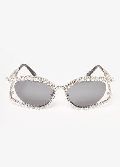 Crystal Cutout Cat Eye Sunglasses