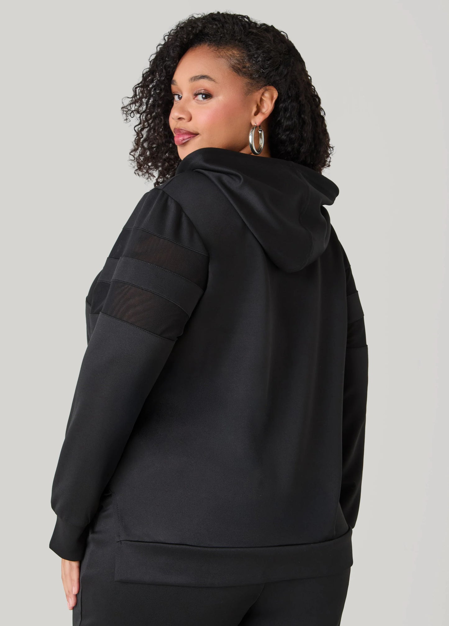 Mesh Paneled Hoodie