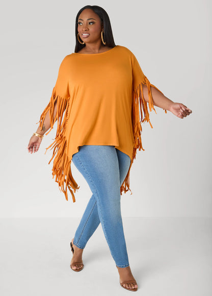 Fringed Oversized T Shirt