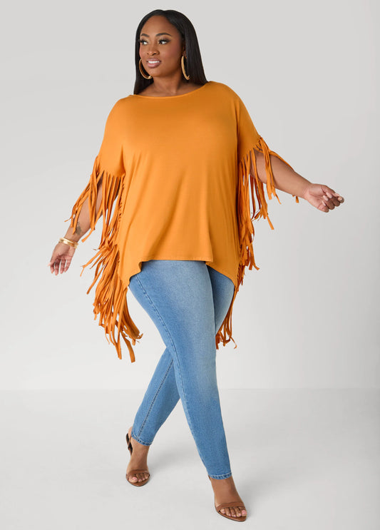 Fringed Oversized T Shirt