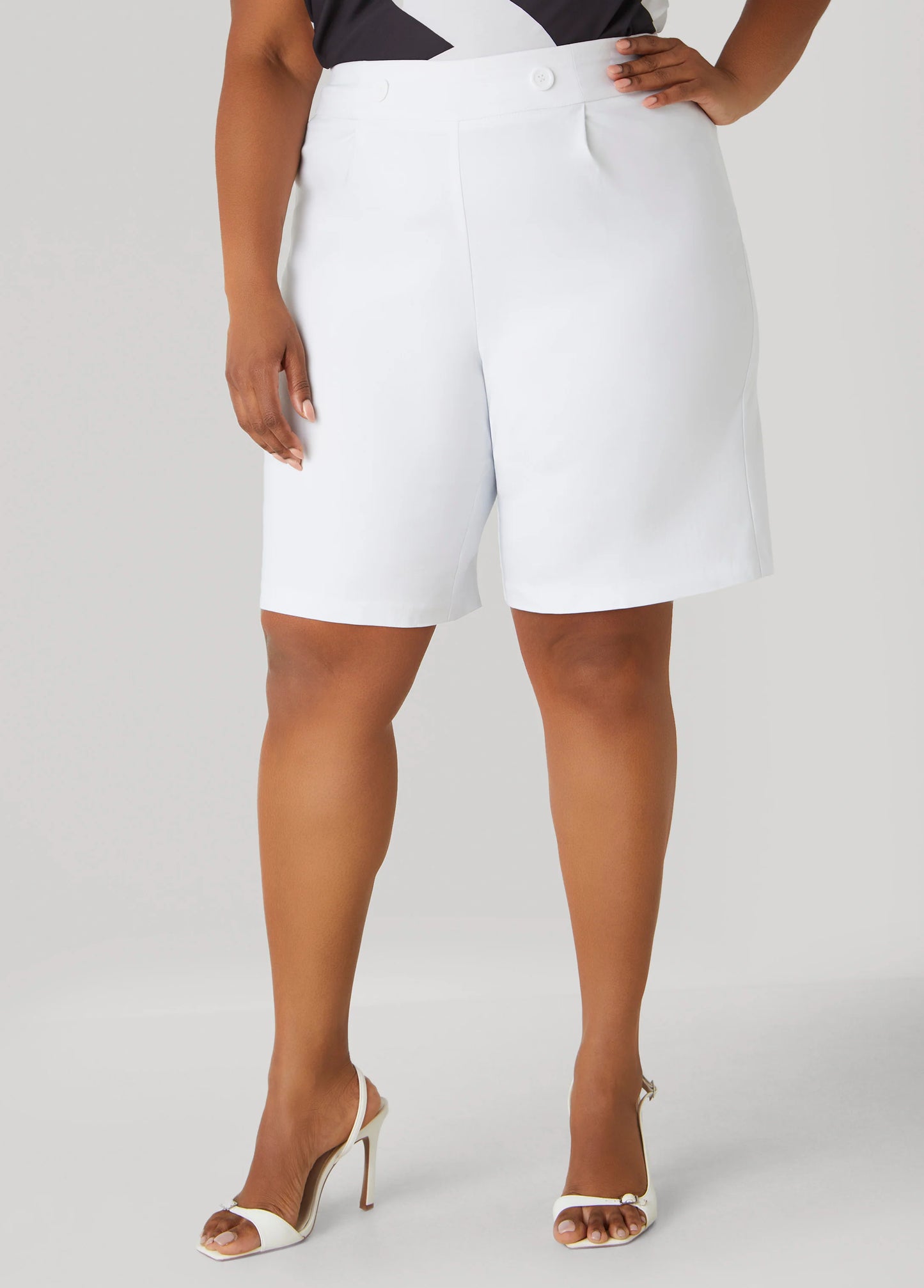 Button Embellished Shorts