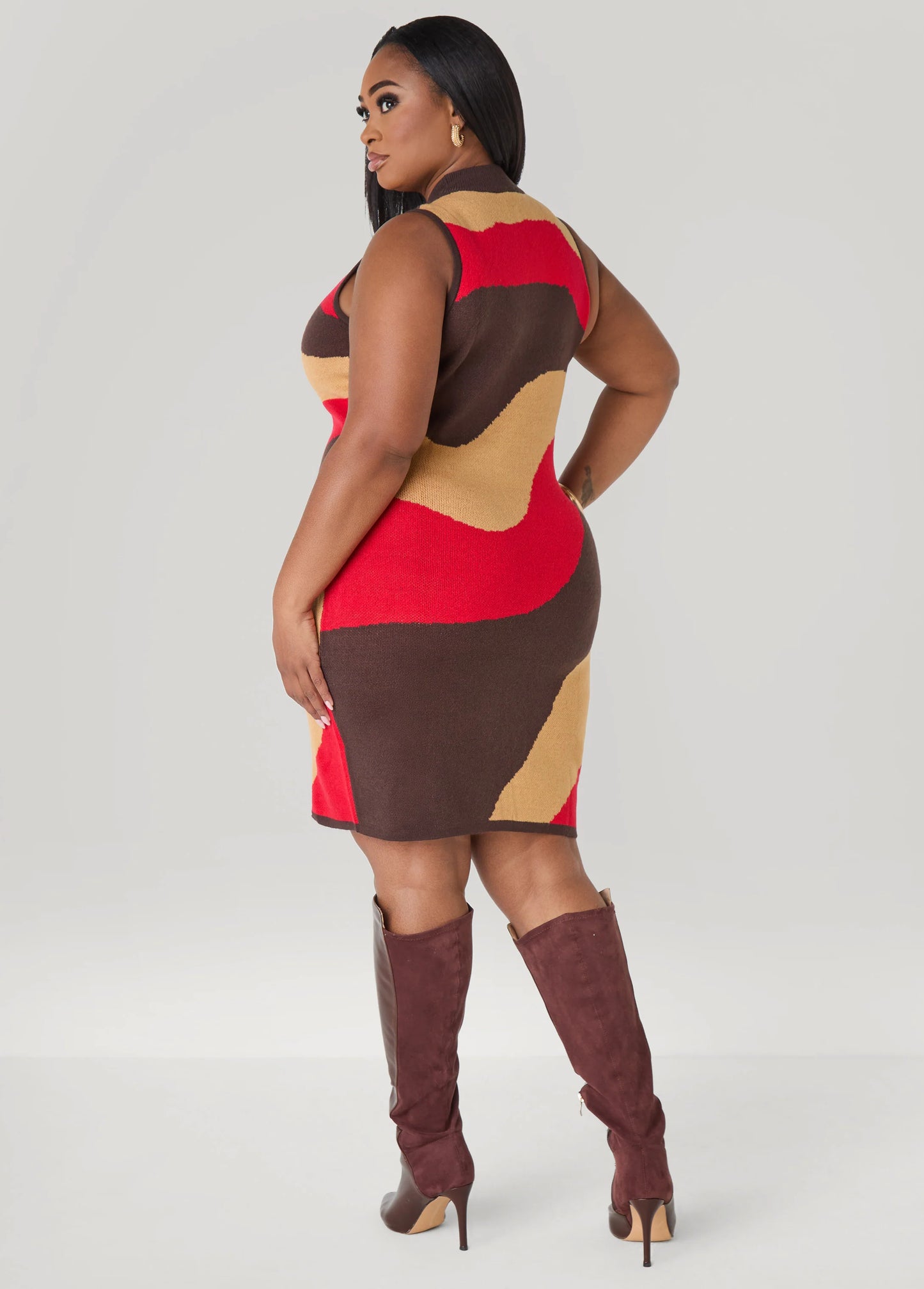 Colorblock Sweater Dress