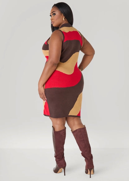Colorblock Sweater Dress