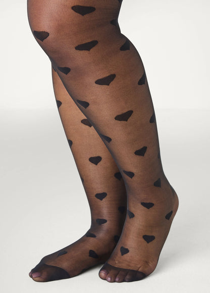 Hearts Footed Tights