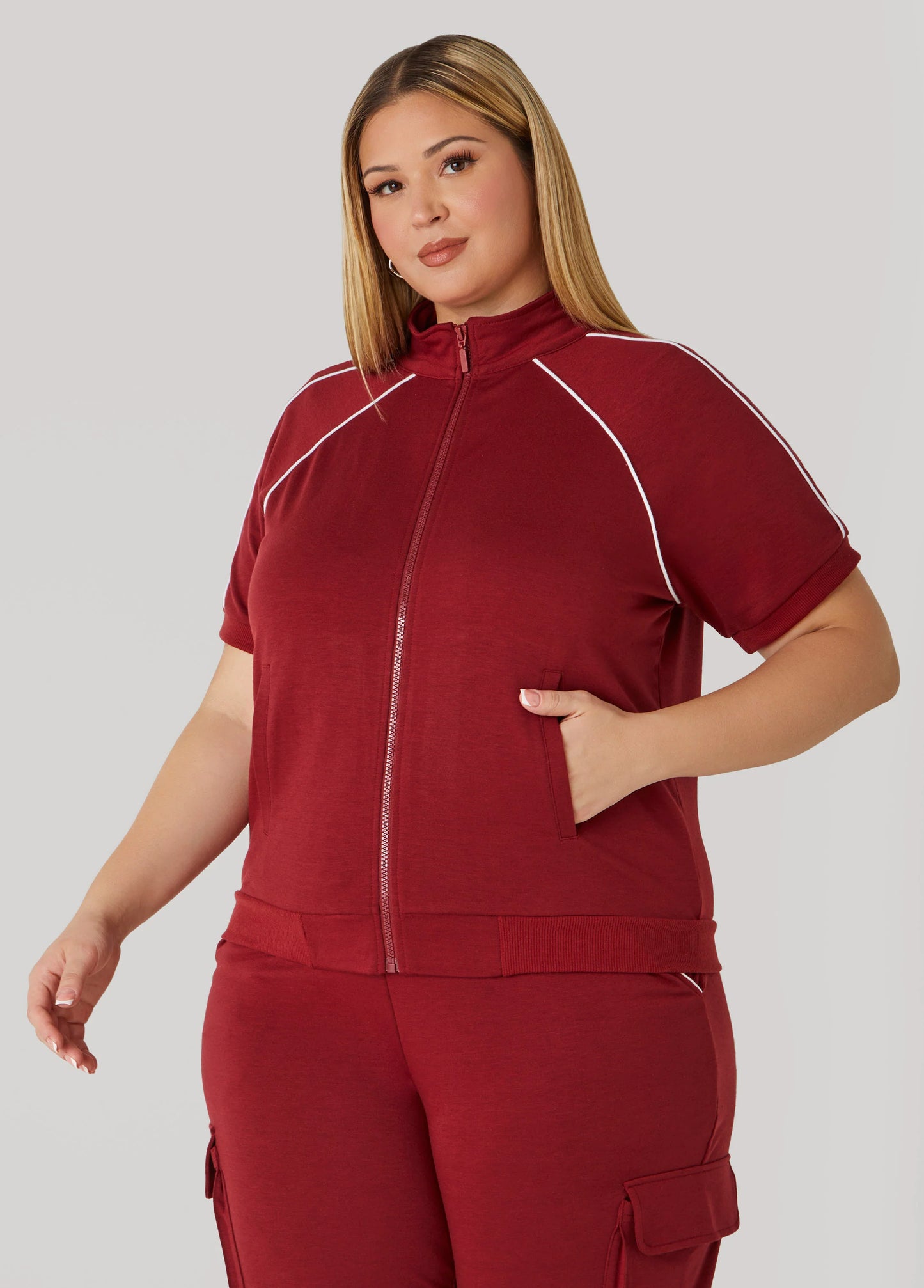 Piped French Terry Jacket