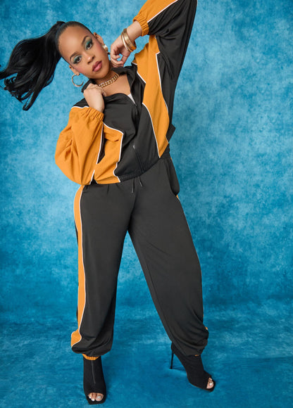 Paneled Two Tone Jacket