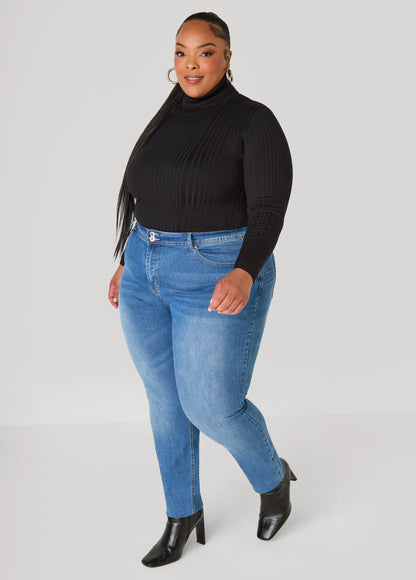 Turtleneck Ribbed Sweater