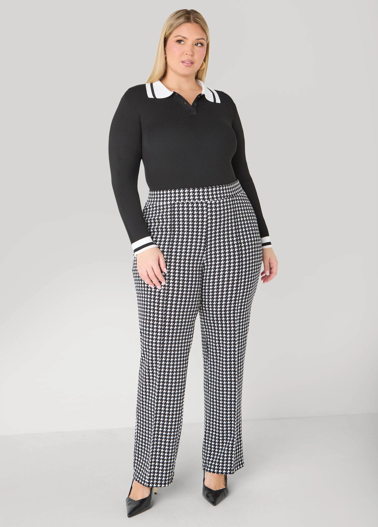 Striped Polo Sweater