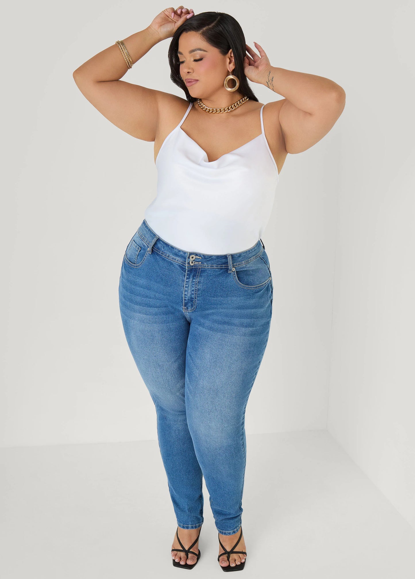 Chain Trimmed Satin Cami