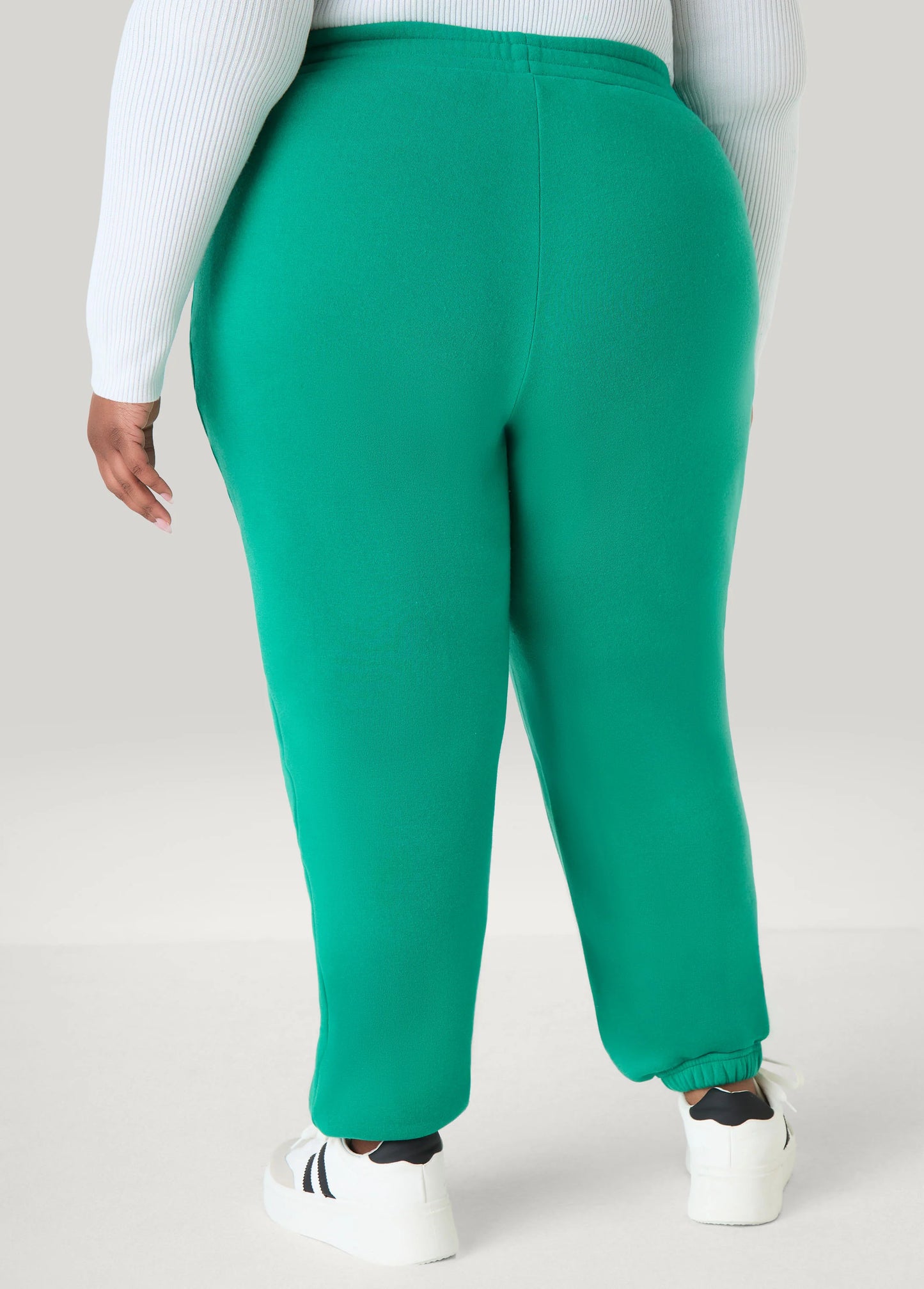 Mid Rise Piped Fleece Joggers