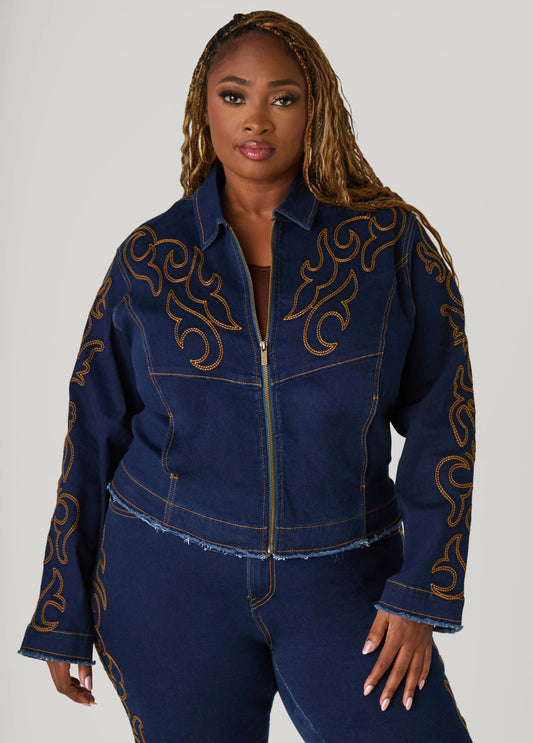 Embroidered Denim Jacket