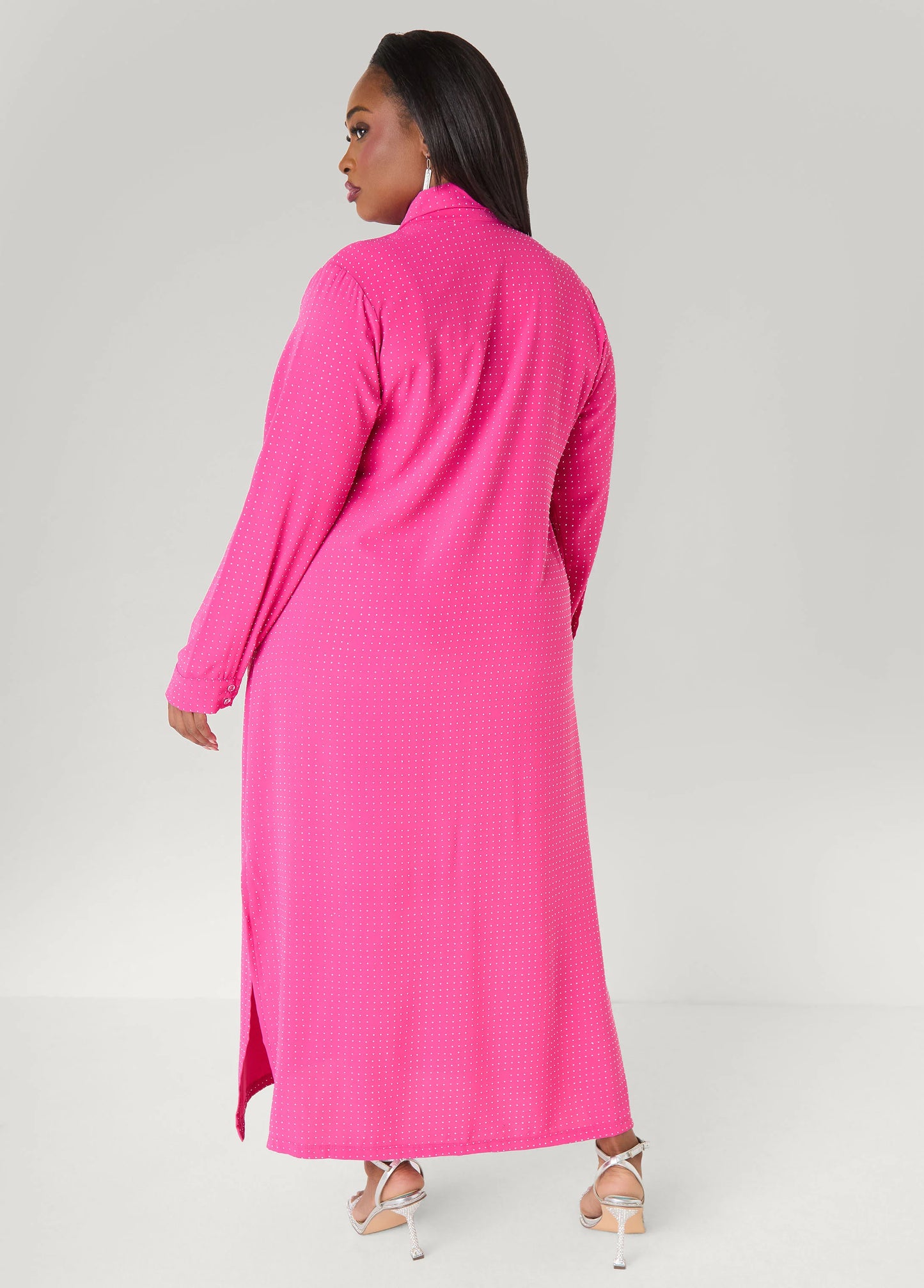 Studded Maxi Shirtdress