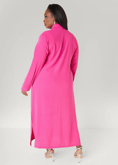 Studded Maxi Shirtdress