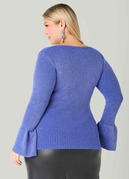 Lurex™ Bell Sleeve Sweater
