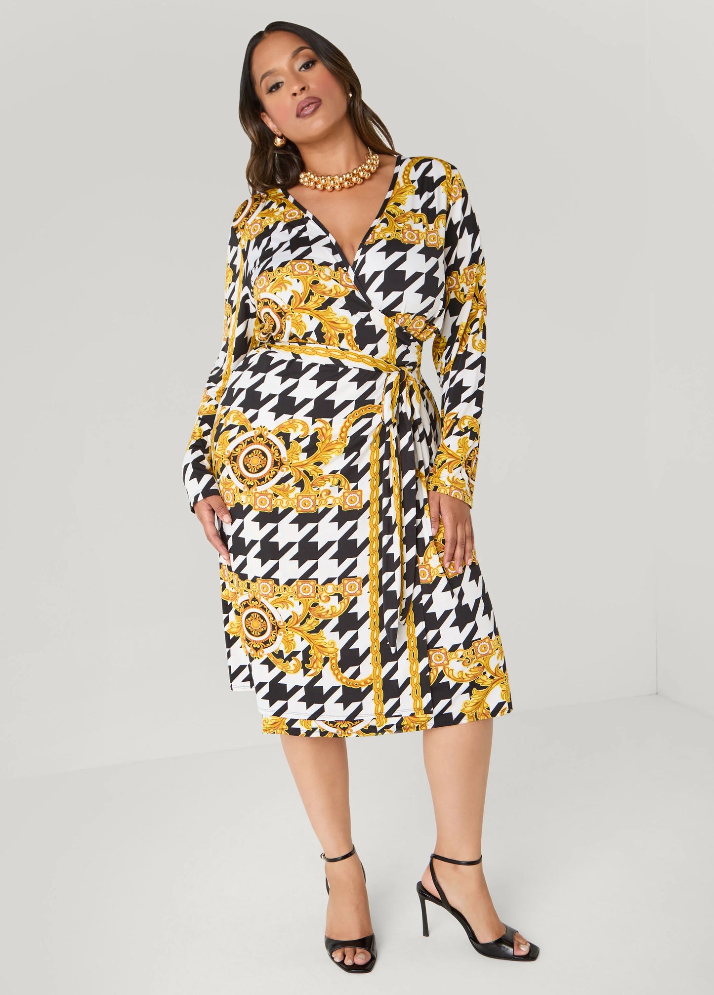 Status Print Wrap Dress
