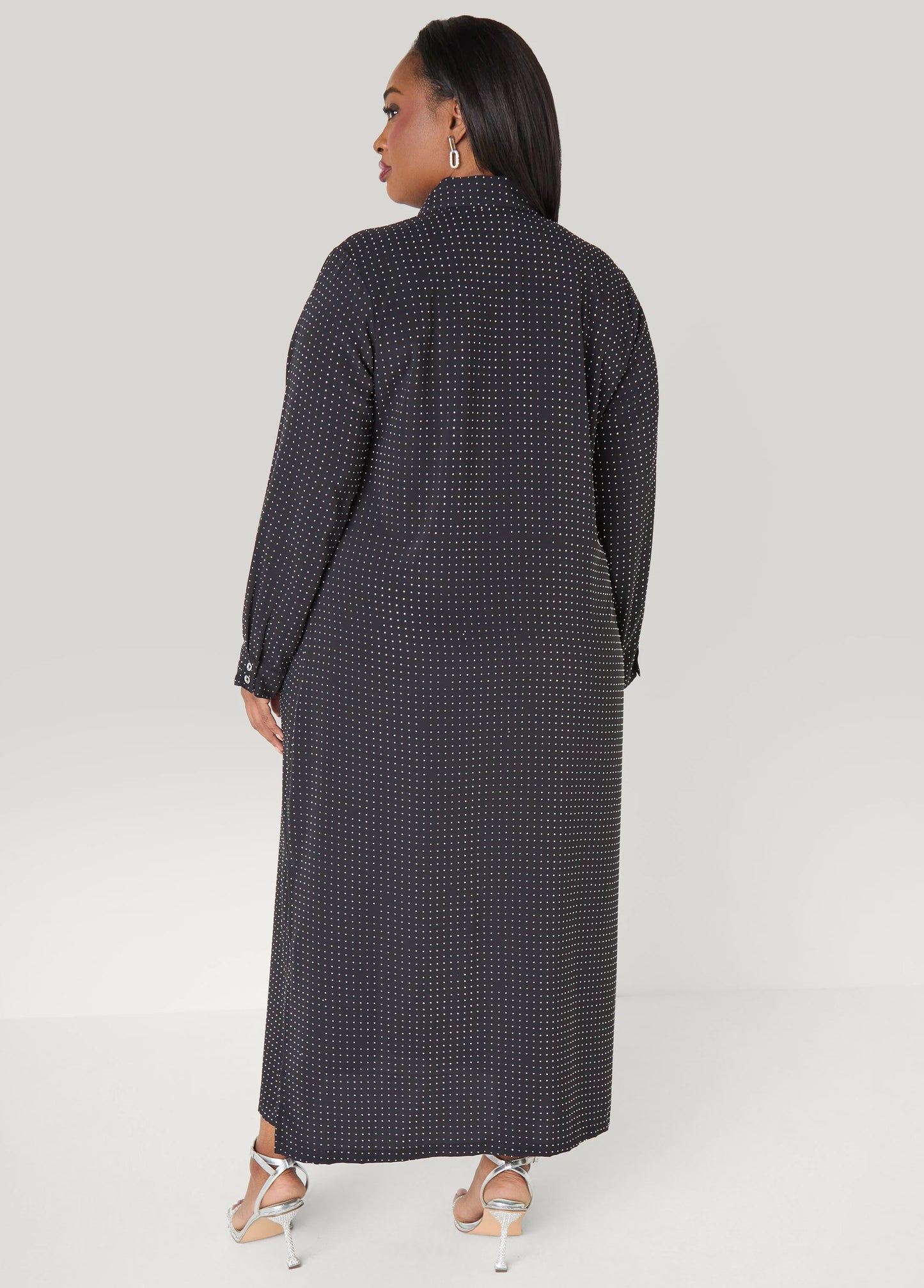 Studded Maxi Shirtdress
