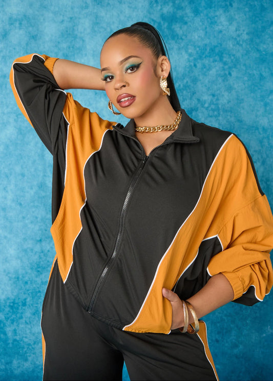 Paneled Two Tone Jacket