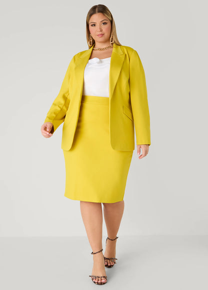 Pull On Ponte Pencil Skirt