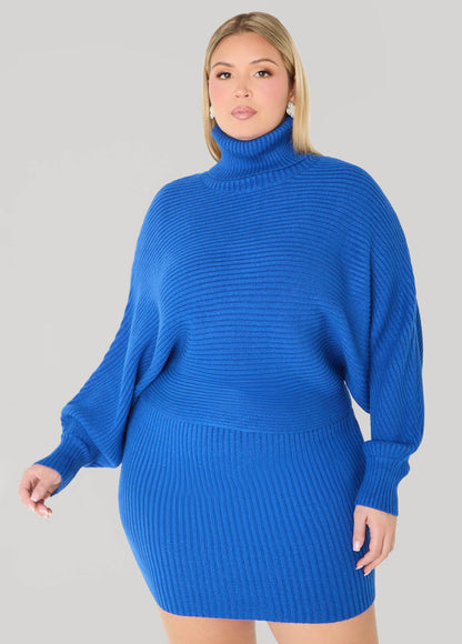 Ribbed Mini Sweater Skirt