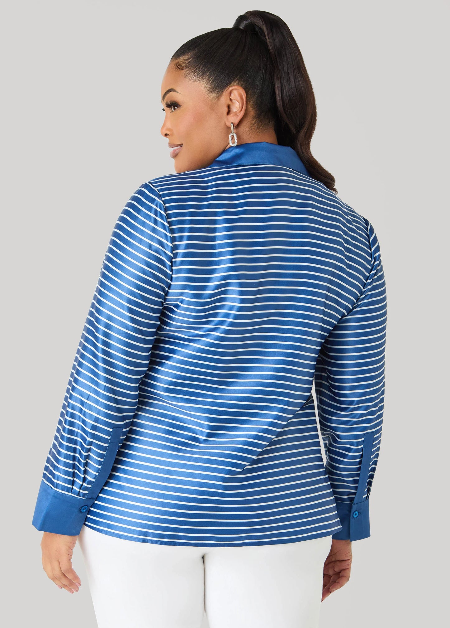 Striped Satin Shirt