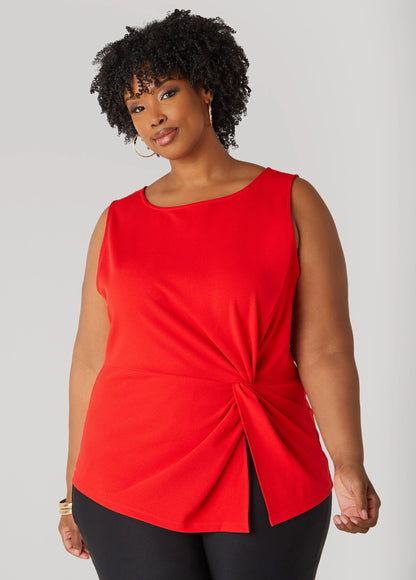 Knotted Split Front Top