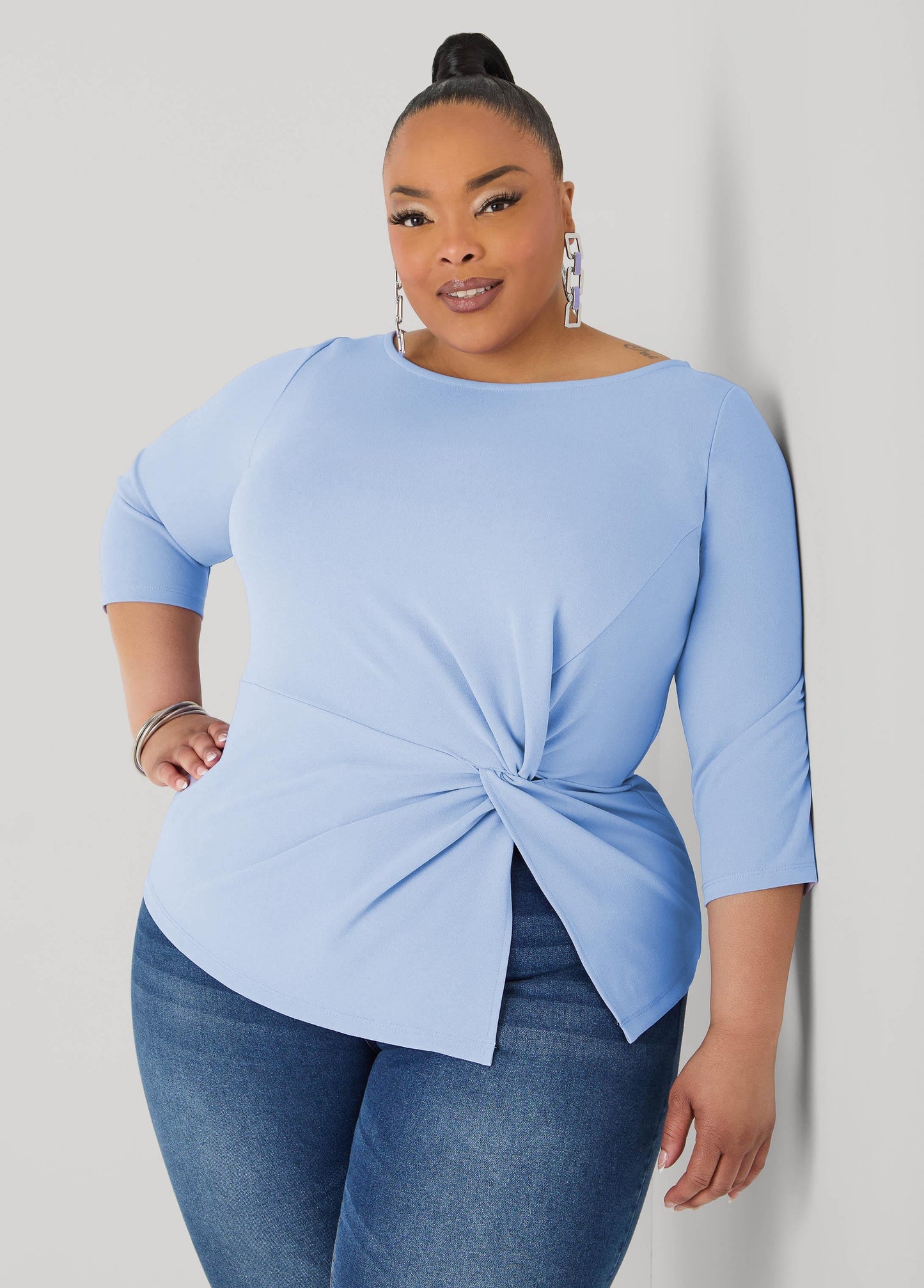 Knotted Boat Neck Top
