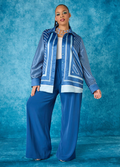 Pleated Wide Leg Pants