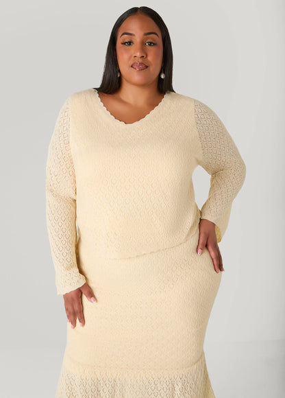 Pointelle Knit Top