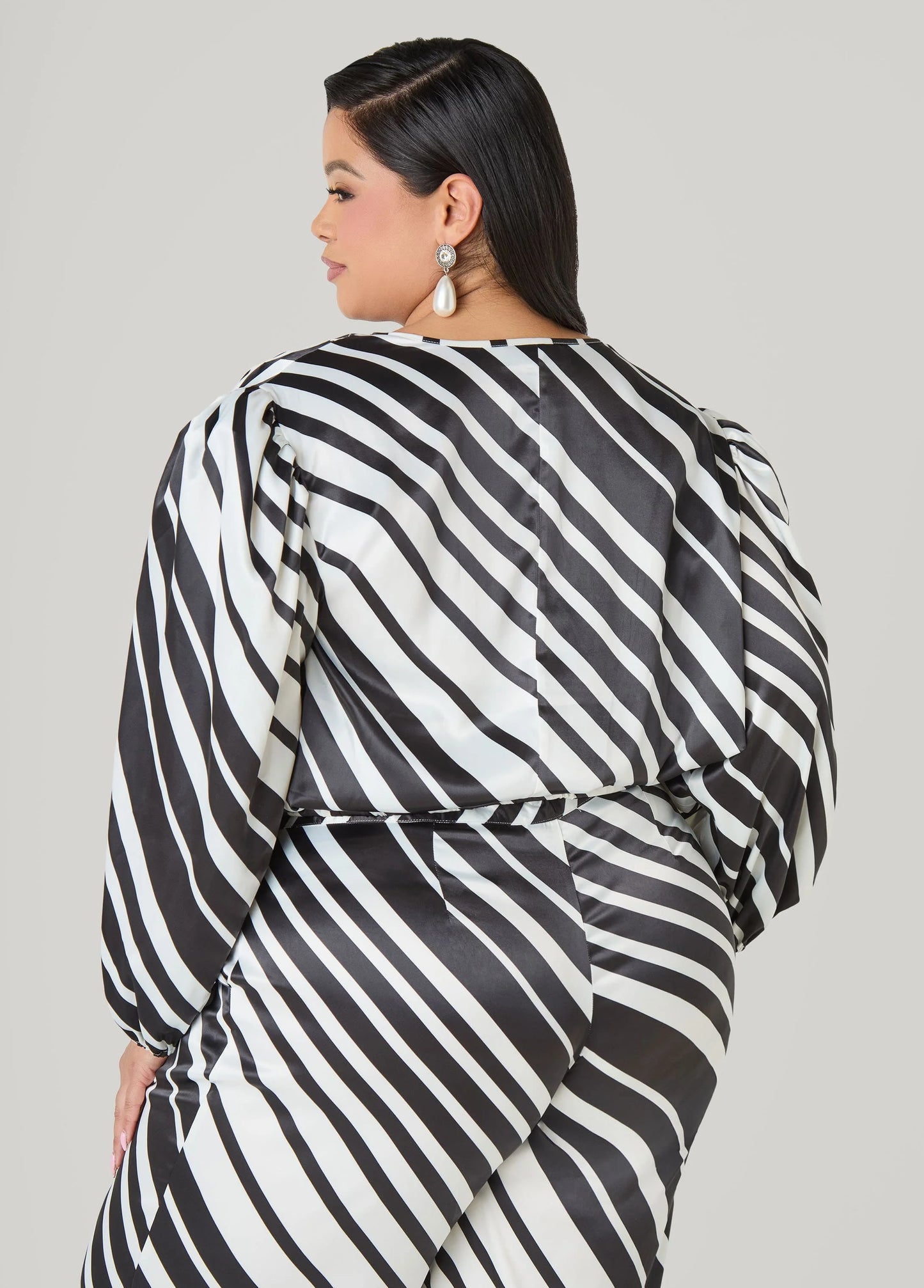 Striped Satin Blouse