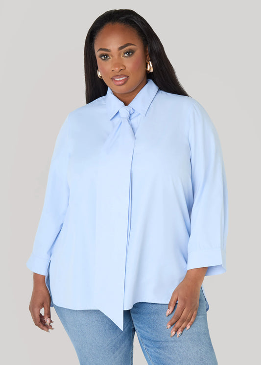 Poplin Tie Shirt