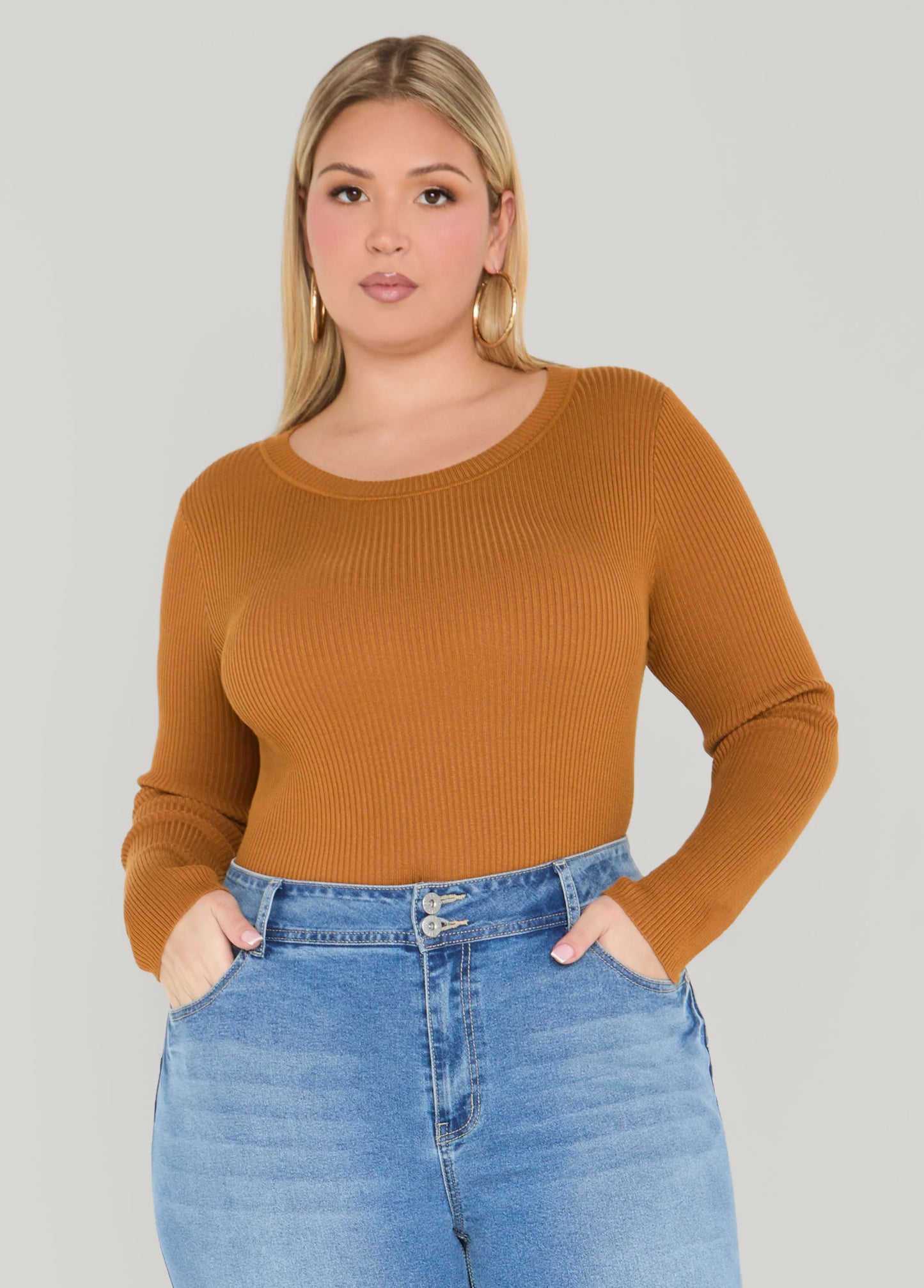 Ribbed Crewneck Sweater