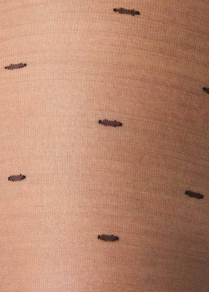 Flocked Polka Dot Footed Tights